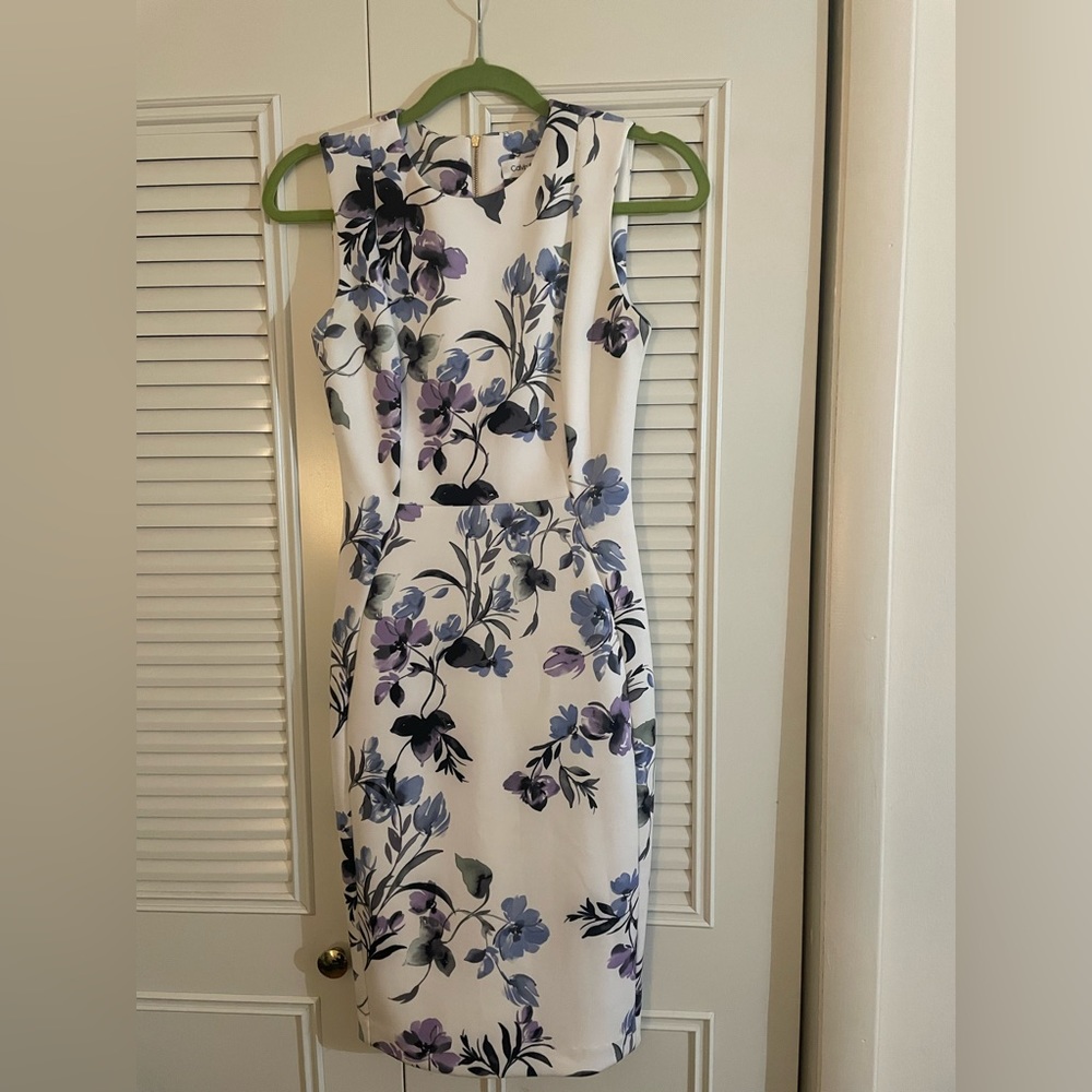 Calvin Klein flower fitted dress